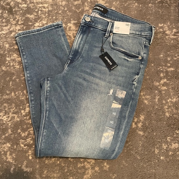 NWT Express Stretch Legging Mid Rise 14S distressed